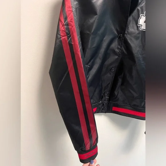 MITCHELL & NESS Women’s KC Chiefs Black & Red Starter Jacket - Size XS. - Picture 8 of 10